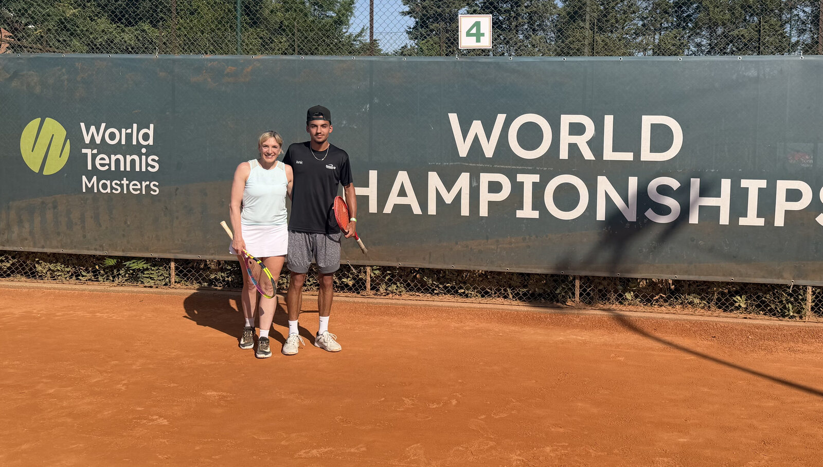 Alexis et son élève aux Championnats du monde ITF Masters
